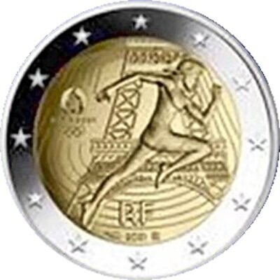Frankreich 2 € 2021 Frankreich 2 € 2021 "Übergabe der Olympischen Fahne" Coincard