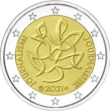Finnland 2 € 2021 Journalismus Pol. Platte Finnland 2 € 2021 Journalismus Pol. Platte