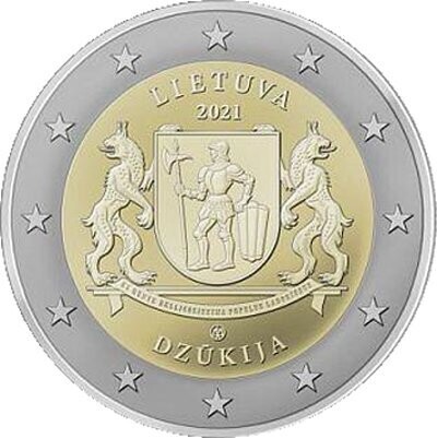 Litauen 2 € 2021 Region Dzukija Litauen 2 € 2021 Region Dzukija
