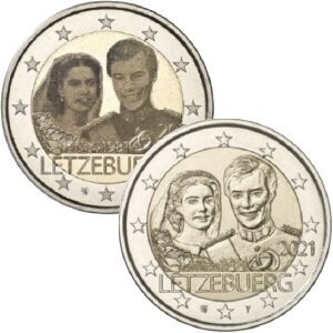 Luxemburg 2 € 2021 40. Hochzeitstag Henry (2 Münzen) Luxemburg 2 € 2021 40. Hochzeitstag Henry (2 Münzen)