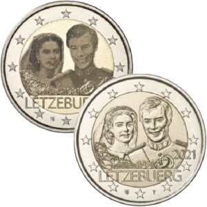 Luxemburg 2 € 2021 40. Hochzeitstag Henry (2 Münzen)