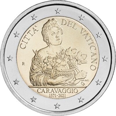 Vatikan 2 € 2021 Caravaggio