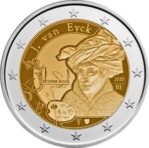 Belgien 2 € 2020 Jan van Eyck Coincard Frankreich