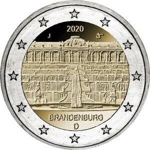 Deutschland 2 € 2020 Brandenburg alle 5 Prägestätten Pol. Platte