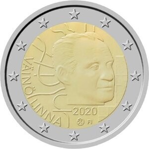 Finnland 2 € 2020 Väinö Linna Pol. Platte