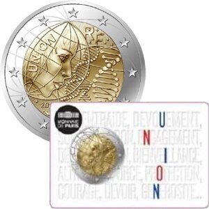 Frankreich 2 € 2020 Medizinische Forschung, Coincard Frankreich 2 € 2020 Medizinische Forschung, Coincard "Union"