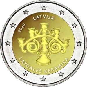Lettland 2 € 2020 (Ausgabe 2021) Keramik