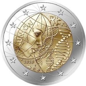 Frankreich 2 € 2020 Medizinische Forschung, Pol. Platte Frankreich 2 € 2020 Medizinische Forschung, Pol. Platte