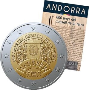 Andorra 2 € 2019 Weltkonzil Coincard Andorra 2 € 2019 Weltkonzil Coincard