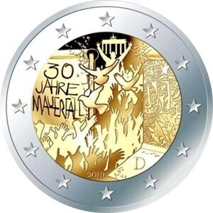 Deutschland 2 € 2019 Mauerfall 1 Münze Deutschland 2 € 2019 Mauerfall 1 Münze