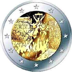 Frankreich 2 € 2019 Fall der Berliner Mauer Frankreich 2 € 2019 Fall der Berliner Mauer