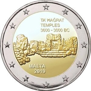 Malta 2 € 2019 Ta´Hagrat Münzzeichen Malta
