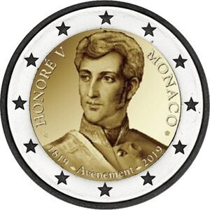 Monako 2 € 2019 Fürst Honoré