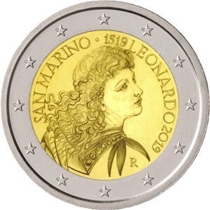 San Marino 2 € 2019 Leonardo da Vinci