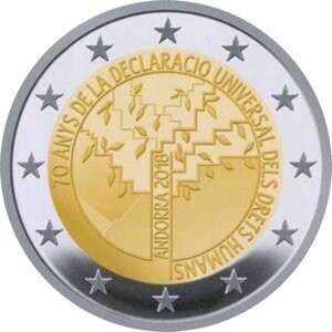 Andorra 2 € 2018 Menschenrechte Andorra 2 € 2018 Menschenrechte
