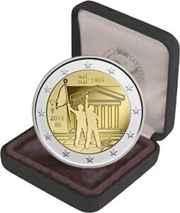 Belgien 2 € 2018 Studentenrevolte 1968 Pol. Platte Belgien 2 € 2018 Studentenrevolte 1968 Pol. Platte