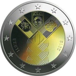 Estland 2 € 2018 Baltische Gem.-Ausgabe "Unabhängigkeit"