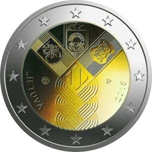 Litauen 2 € 2018 Baltische Gem.-Ausgabe "Unabhängigkeit"