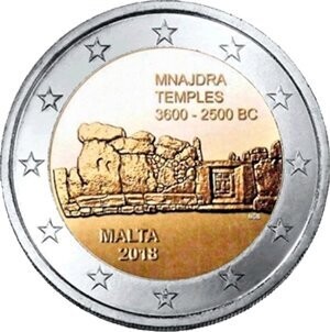 Malta 2 € 2018 "Mnajdra" Münzzeichen Malta