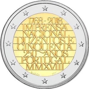Portugal 2 € 2018 Druckerei INCM Portugal 2 € 2018 Druckerei INCM