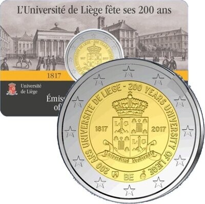 Belgien 2 € 2017 Uni Lüttich in Coincard Frankreich