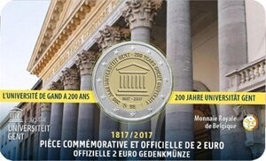 Belgien 2 € 2017 Uni Gent in Coincard Frankreich