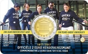 Belgien 2 € 2017 Uni Gent in Coincard Niederlande
