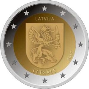Lettland 2 € 2017 Lettgallen (Latgale) Coincard