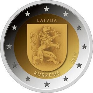 Lettland 2 € 2017 Kurland (Kurzeme) Coincard