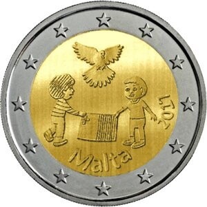 Malta 2 € 2017 "Frieden" Coincard