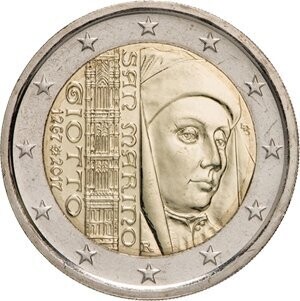 San Marino 2 € 2017 750. Geb. von Giotto