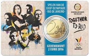 Belgien 2 € 2016 Olympiade Rio