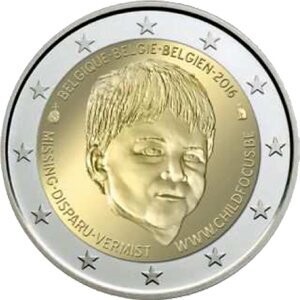 Belgien 2 € 2016 Child Focus Pol. Platte Belgien 2 € 2016 Child Focus Pol. Platte