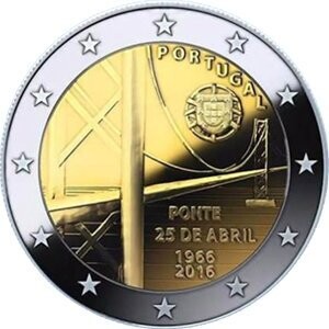 Portugal 2 € 2016 Brücke des 25. April Portugal 2 € 2016 Brücke des 25. April