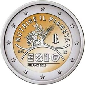 Italien 2 € 2015 Expo Mailand Coincard