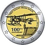 Malta 2 € 2015 100 Jahre Erster Motorflug Malta 2 € 2015 100 Jahre Erster Motorflug