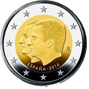 Spanien 2 € 2014 Krönung Felipe Spanien 2 € 2014 Krönung Felipe