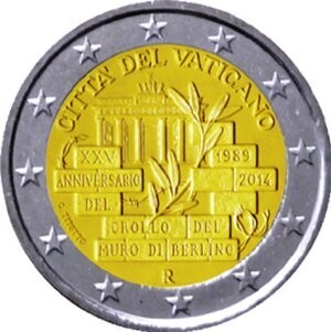 Vatikan 2 € 2014 Mauerfall Berlin Vatikan 2 € 2014 Mauerfall Berlin