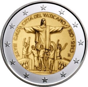 ​Vatikan 2 € 2013 Weltjugendtag Rio