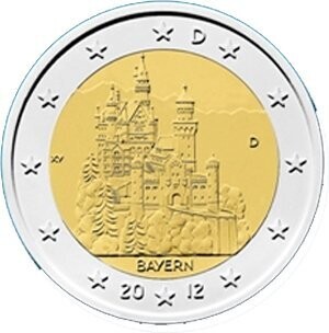 Deutschland 2 € 2012 Neuschwanstein Deutschland 2 € 2012 Neuschwanstein "alle 5"
