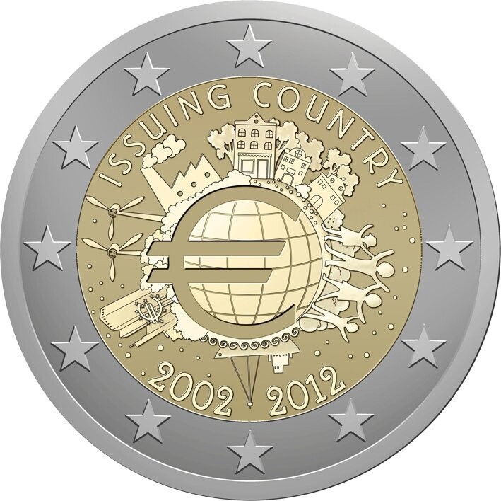 Frankreich 2 € 2012 Bargeld Coincard