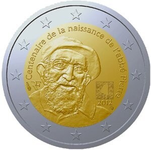 Frankreich 2 € 2012 Abbé Pierre Frankreich 2 € 2012 Abbé Pierre