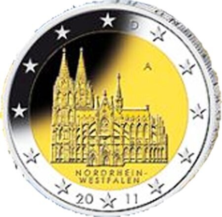 Deutschland 2 € 2011 Kölner Dom "alle 5" Stgl. im Blister