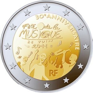 Frankreich 2 € 2011 Musikfestival Coincard