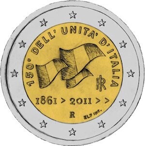 Italien 2 € 2011 Einigung Italiens