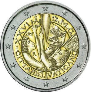 Vatikan 2 € 2011 Weltjugendtag Vatikan 2 € 2011 Weltjugendtag