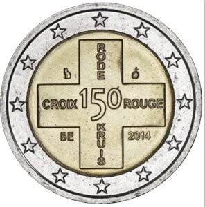 Belgien 2 € 2014 Rotes Kreuz Pol. Platte Belgien 2 € 2014 Rotes Kreuz Pol. Platte