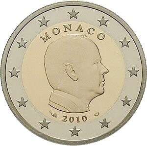 Monako 2 € 2010 Albert Pol. Platte