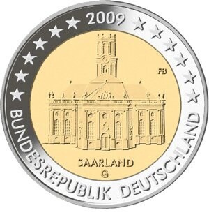 Deutschland 2 € 2009 Saarland "alle 5" Pol. Platte im Blister