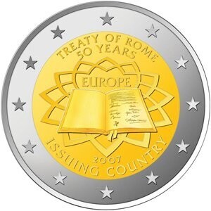 Irland 2 € 2007 Römische Verträge Coincard